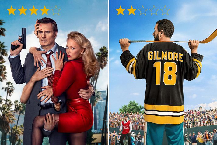 The Naked Gun og Happy Gilmore 2 fara ólíkar leiðir í framhaldsmyndar-nálgun sinni. Neeson og Anderson skína skært en Sandler virkar lúinn.