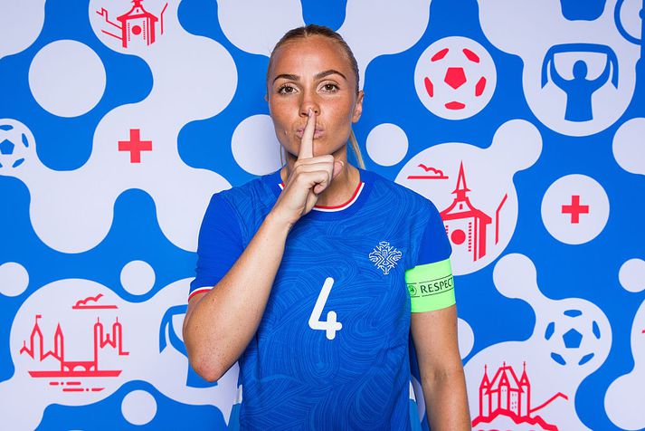 Glódís Perla Viggósdóttir á EM 2025.