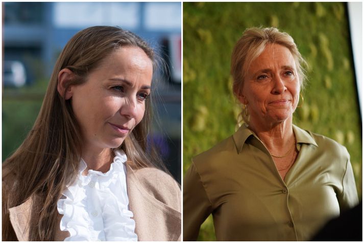 Heiðrún Lind Marteinsdóttir, framkvæmdastjóri Samtaka fyrirtækja í sjávarútvegi, og Þorgerður Katrín Gunnarsdóttir, utanríkisráðherra.