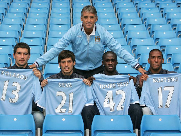 Hluti af nýju leikmönnum Manchester City í haust.