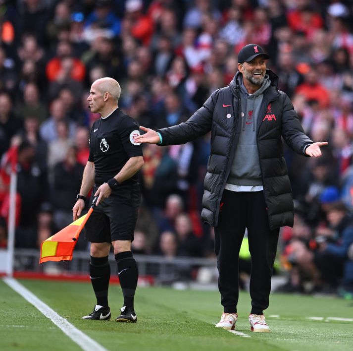 Jürgen Klopp í leik dagsins.