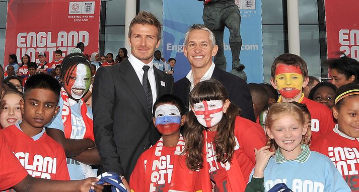 David Beckham og Gary Lineker.