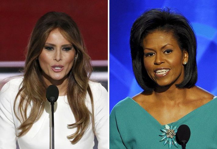 Melania Trump og Michelle Obama.