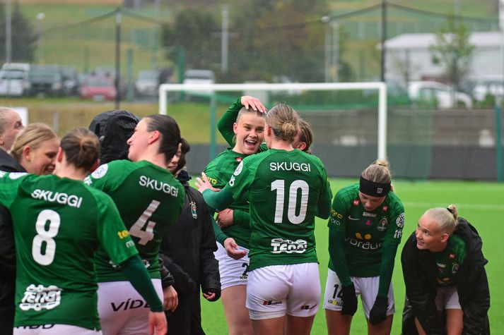 Leikmenn Breiðabliks fagna.