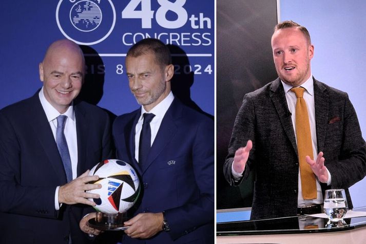 Valur Páll ræddi áform FIFA, viðbrögð UEFA og hvaða þýðingu þessar mögulegu breytingar gætu haft í för með sér í fréttum Sýnar.