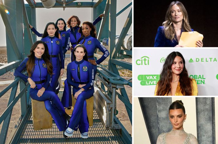 Leikkonunar Olivia Wilde, Olivia Munn og Emily Ratajkowsi hafa gagnrýnt geimskot New Shepard harðlega.