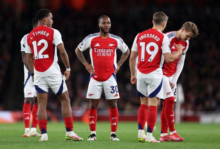 Raheem Sterling fær nýja liðsfélaga á næsta tímabili því hann verður ekki áfram hjá Arsenal.