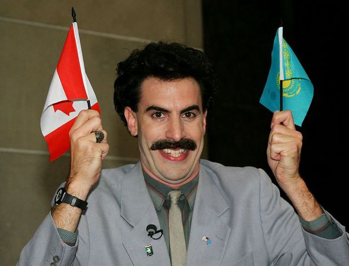 Sacha Baron Cohen í hlutverki sjónvarpsmannsins Borat.