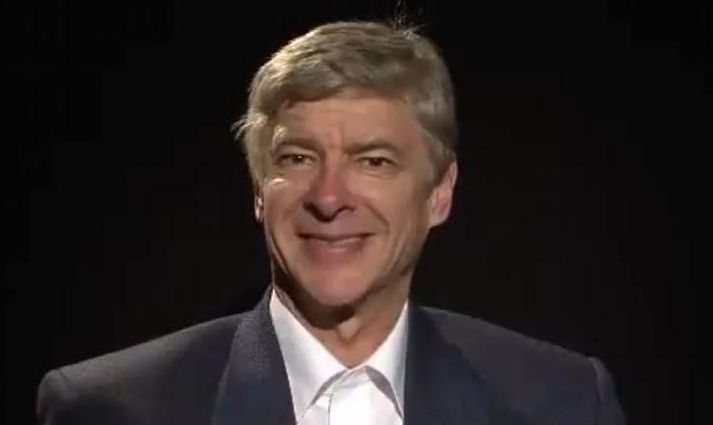 Wenger á góðri stundu.