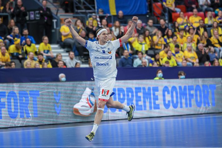Bjarki Már Elísson í leik kvöldsins.