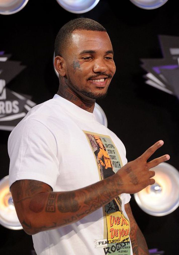 The Game rauk út í reiðiskasti af veitinghúsinu Houston í Kaliforníu.