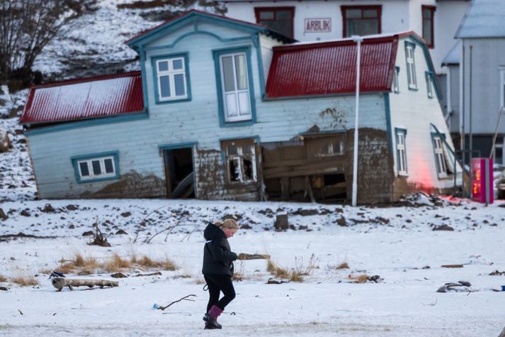 Frá Seyðisfirði í dag.