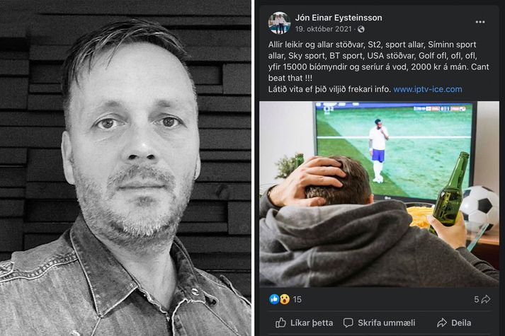 Sýn vill í stefnu meina að Jón Einar hafi valdið sér stórkostlegum skaða með því að selja aðgang að sjónvarpsefni fyrirtækisins en sjálfur vill hann meina að hann hafi bara verið að hjálpa eldri Íslendingum á Spáni að nálgast íslenskt efni í sjónvarpið sitt.