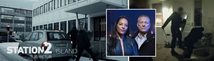 Þáttastjórnendurnir Karin Cruz og Niels Brinch kynna sér starf lögreglu í Reykjavík.