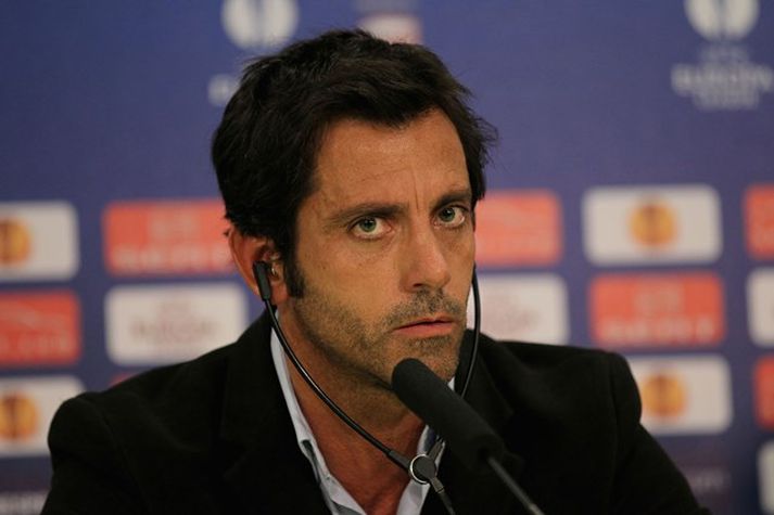 Quique Flores vann Evrópudeildina með Atletíco Madrid 2010.