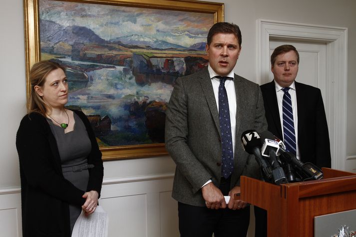 Af blaðamannafundinum í dag þar sem aðgerðir voru kynntar.