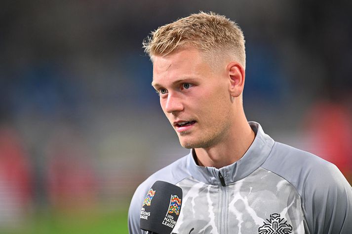 Orri Steinn Óskarsson tók út leikbann um síðustu helgi en spilar í Belgíu í kvöld.