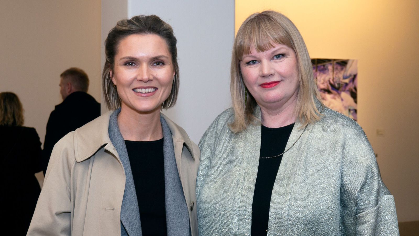 Krist­rún og Isabelle Huppert flottar á opnun