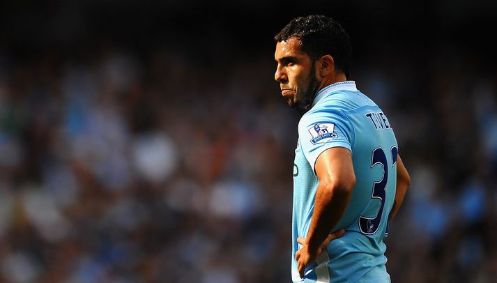 Carlos Tevez í leik með Manchester City.