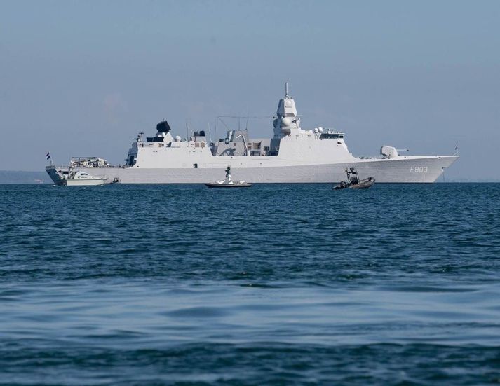 HNLMS Tromp frá Hollandi er eitt herskipanna sem kom hingað til lands í gær. 