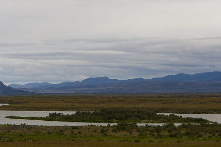 Þrjár fyrirhugaðar virkjanir í Þjórsá voru færðar úr nýtingar- í biðflokk. Hvammsvirkjun er þar á meðal, en hér má sjá hvar hún var fyrirhuguð.