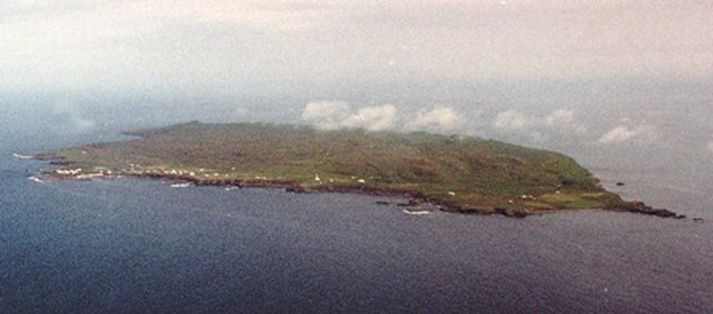 Séð yfir Grímsey.