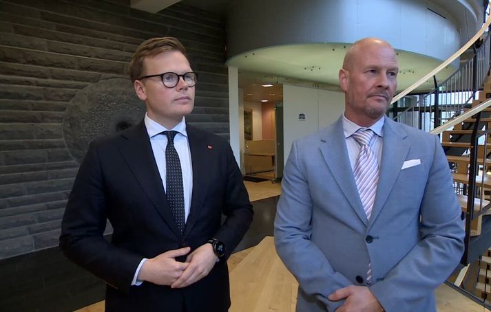 Guðmundur Ari Sigurjónsson, þingflokksformanns Samfylkingarinnar, og Stefán Vagn Stefánsson, þingflokksformaður Framsóknarflokksins.