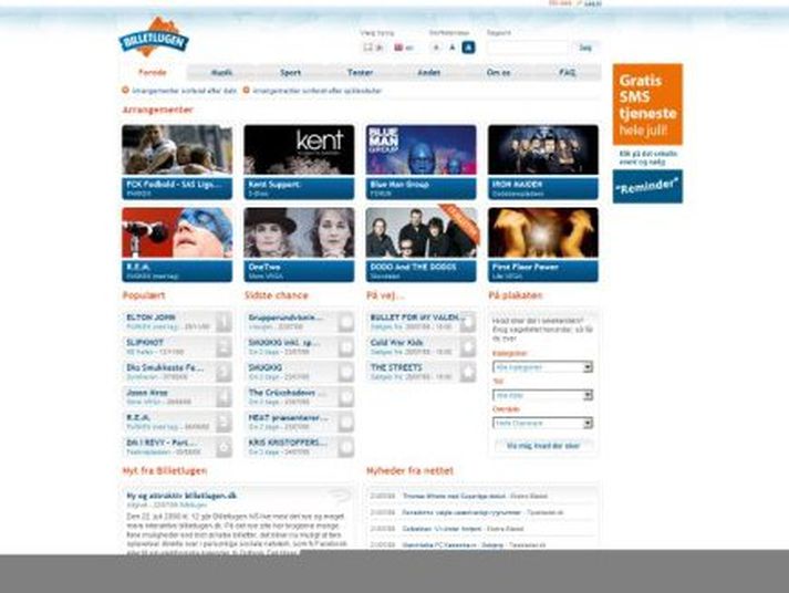 Svona lítur forsíða nýju vefsíðunnar út.