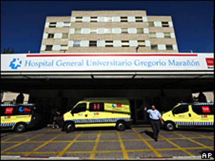 Spítalinn þar sem barnið lést.