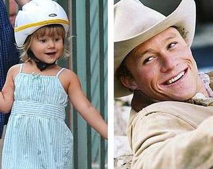 Matilda litla og Heath Ledger.