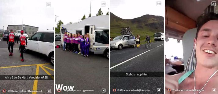 Það gekk á ýmsu hjá liðinum í Wow Cyclothon.