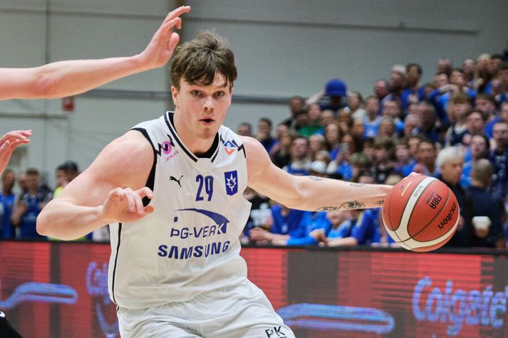 Orri Gunnarsson var hetja Stjörnumanna í Laugardalshöllinni í kvöld.