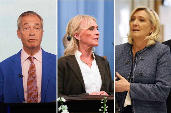 Þorgerður Katrín nefndi Farage og Le Pen í þingræðu sinni.