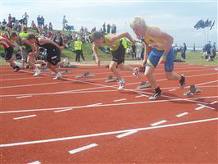 Frá unglingalandsmótinu fyrr í dag. MYND / www.umfi.is