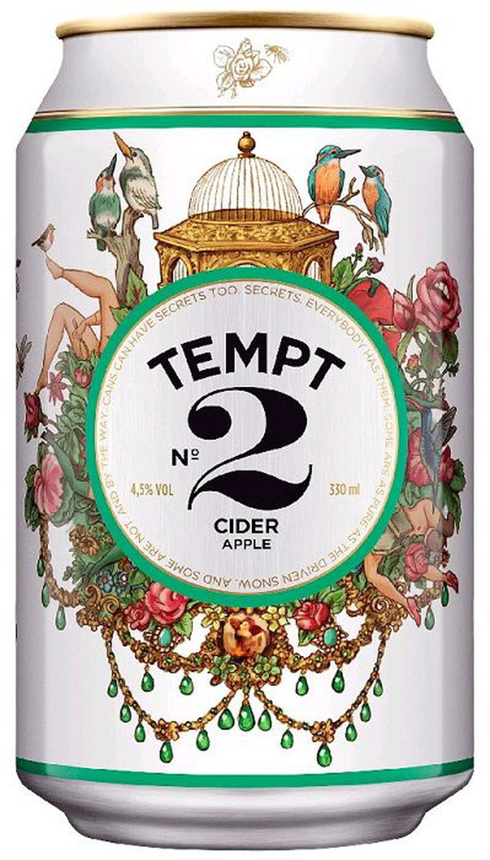 ÁTVR neitaði að hefja sölu á þremur tegundum Tempt Cider á þeim forsendum að framsetning varanna hefði kynferðislegar tilvísanir.