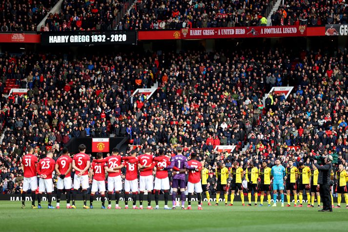 Það verður leikið á Old Trafford á EM kvenna á næsta ári. Manchester United vann þar 3-0 sigur á Watford í dag.