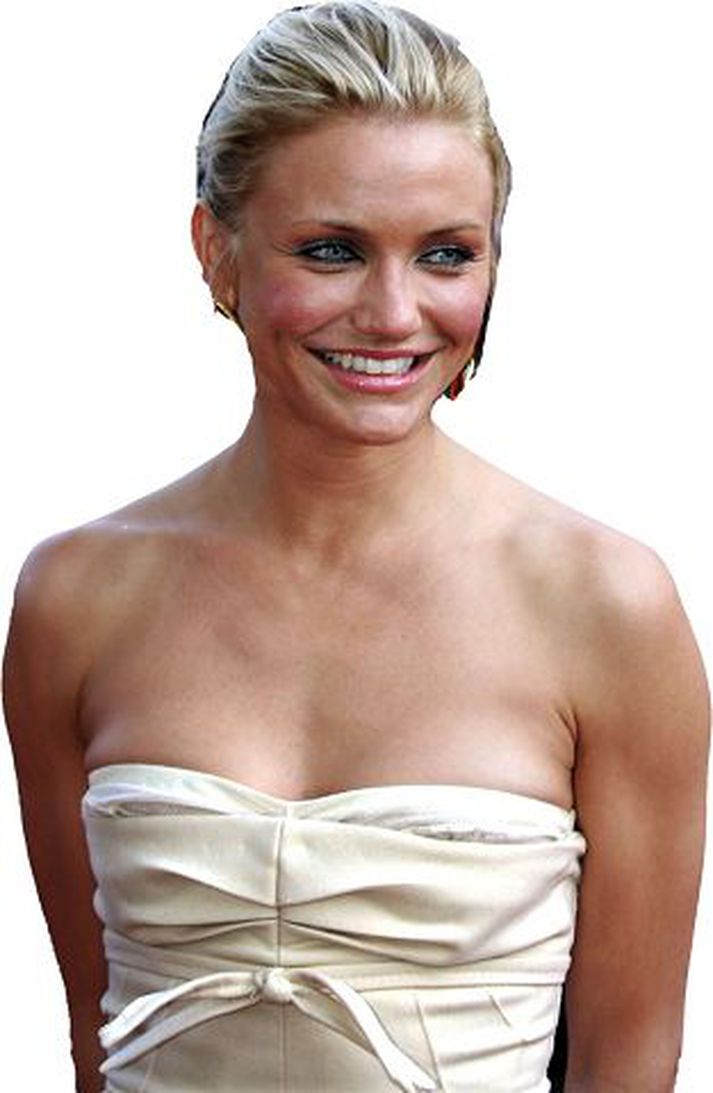 Falleg. Cameron Diaz þykir með fallegri konum í Hollywood og því ekki skrýtið að vinkona hennar Drew segist vera skotin í henni.
