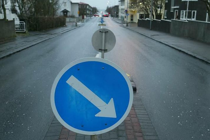 Hringbrautin í Vesturbæ Reykjavíkur.