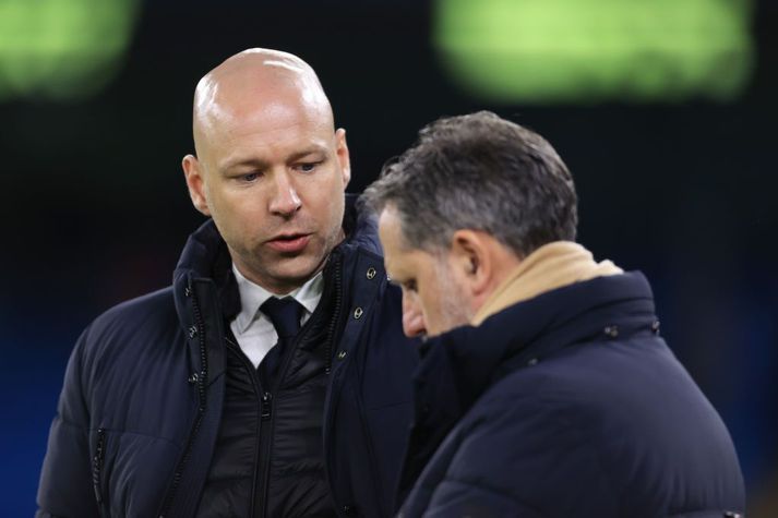 Grétar Rafn Steinsson og Fabio Paratici fyrir leik Tottenham fyrr á yfirstandandi tímabili