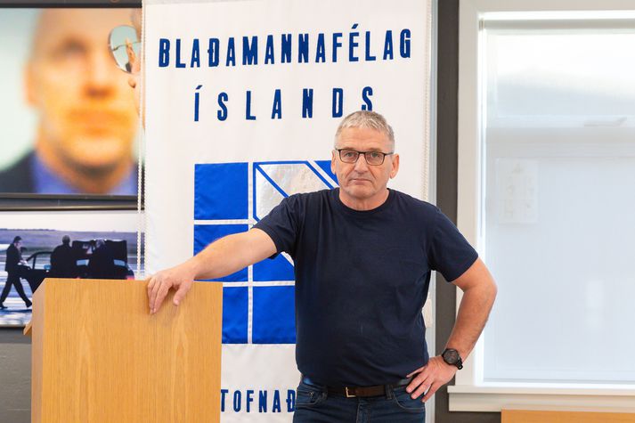 Hjálmar Jónsson, formaður Blaðamannafélagsins.