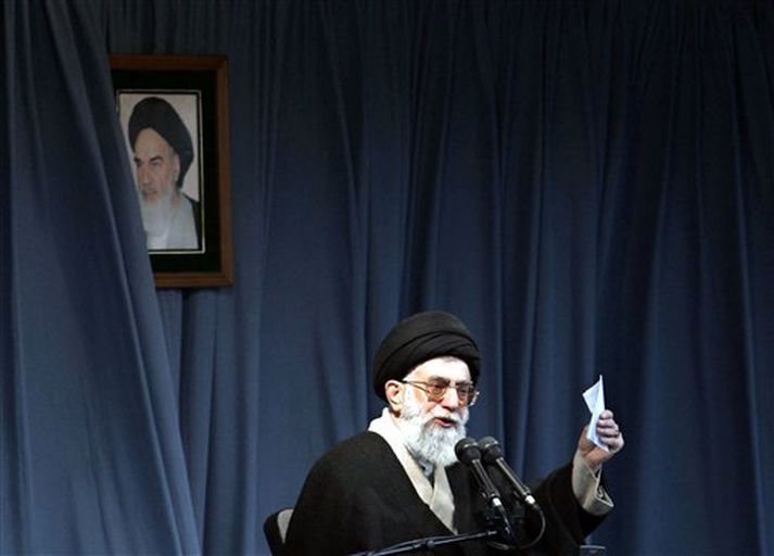 Ali Khameini, æðsti klerkur Írana.