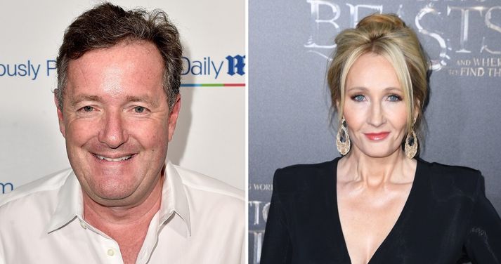 Piers Morgan og J.K. Rowling.