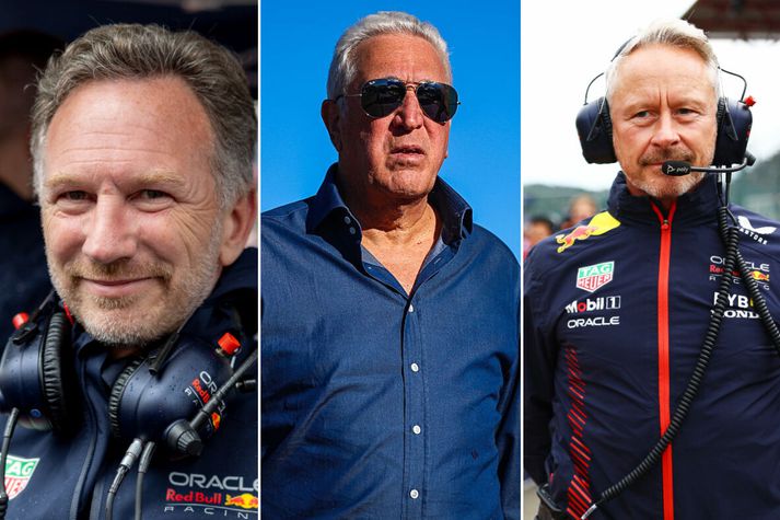 Stroll (fyrir miðju) leitar liðsstjóra fyrir Aston Martin og hefur fundað með tveimur fyrrum Red Bull-starfsmönnum.