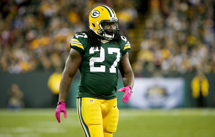 Lacy í leik með Green Bay Packers á síðustu leiktíð.