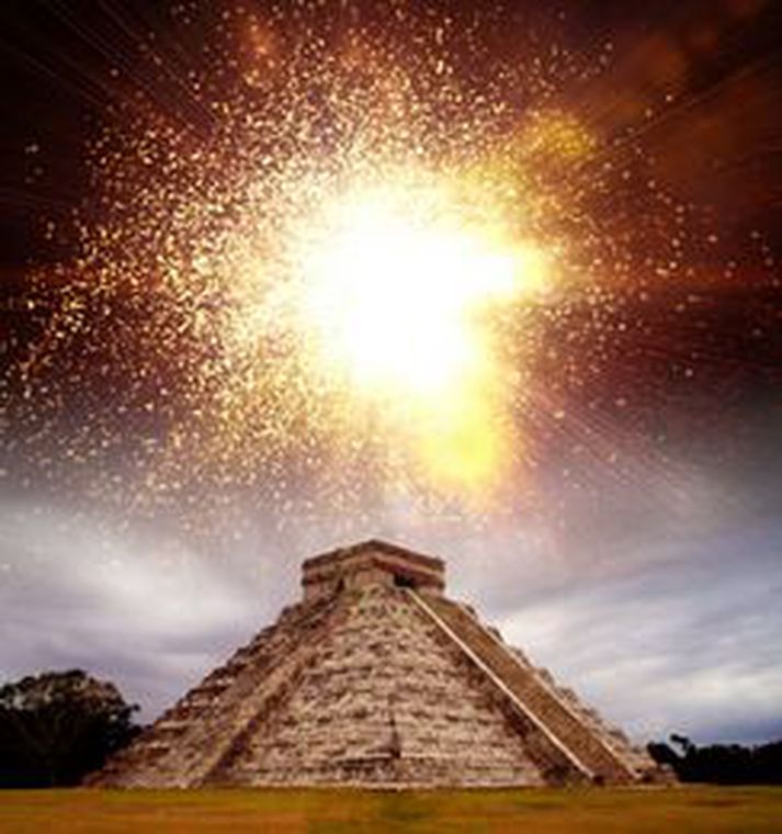 Píramídi maja í Mexíkó.