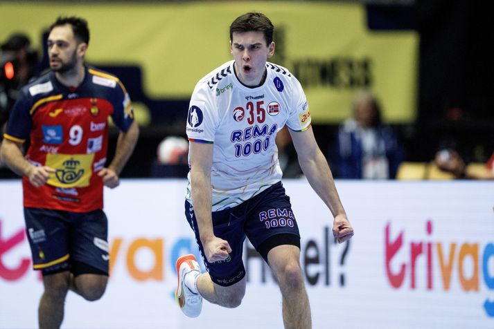 Patrick Anderson og félagar í norska landsliðinu eru komnir með sín fyrstu stig í milliriðlinum.