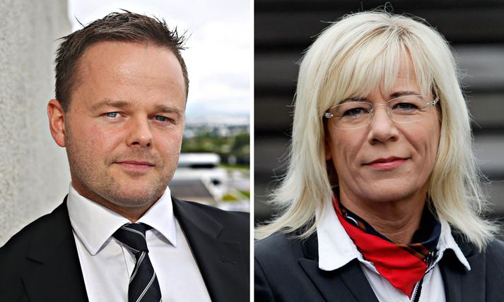 Páll Rúnar M. Kristjánsson, lögmaður og Vigdís Hauksdóttir, formaður fjárlaganefndar Alþingis.