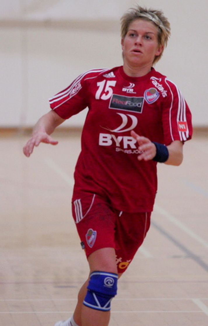 Hanna Guðrún Stefánsdóttir fór mikinn í leiknum í dag.