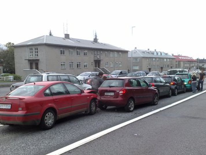Frá vettvangi.