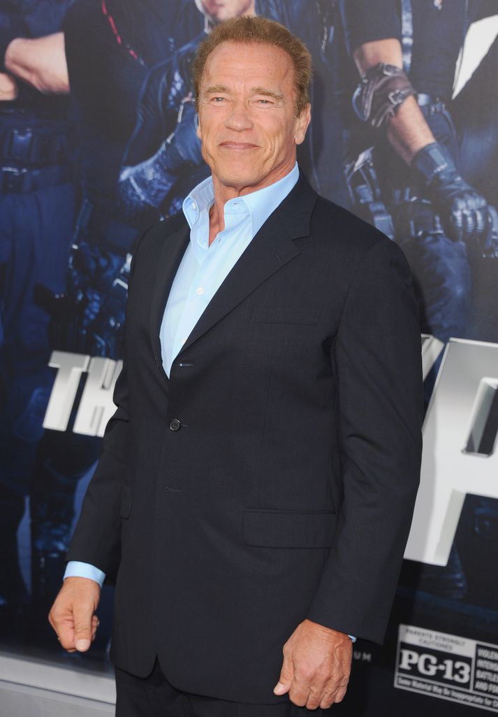 Arnold Schwarzenegger á frumsýningunni.